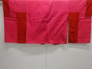 アンティーク　木綿紅花染　半襦袢